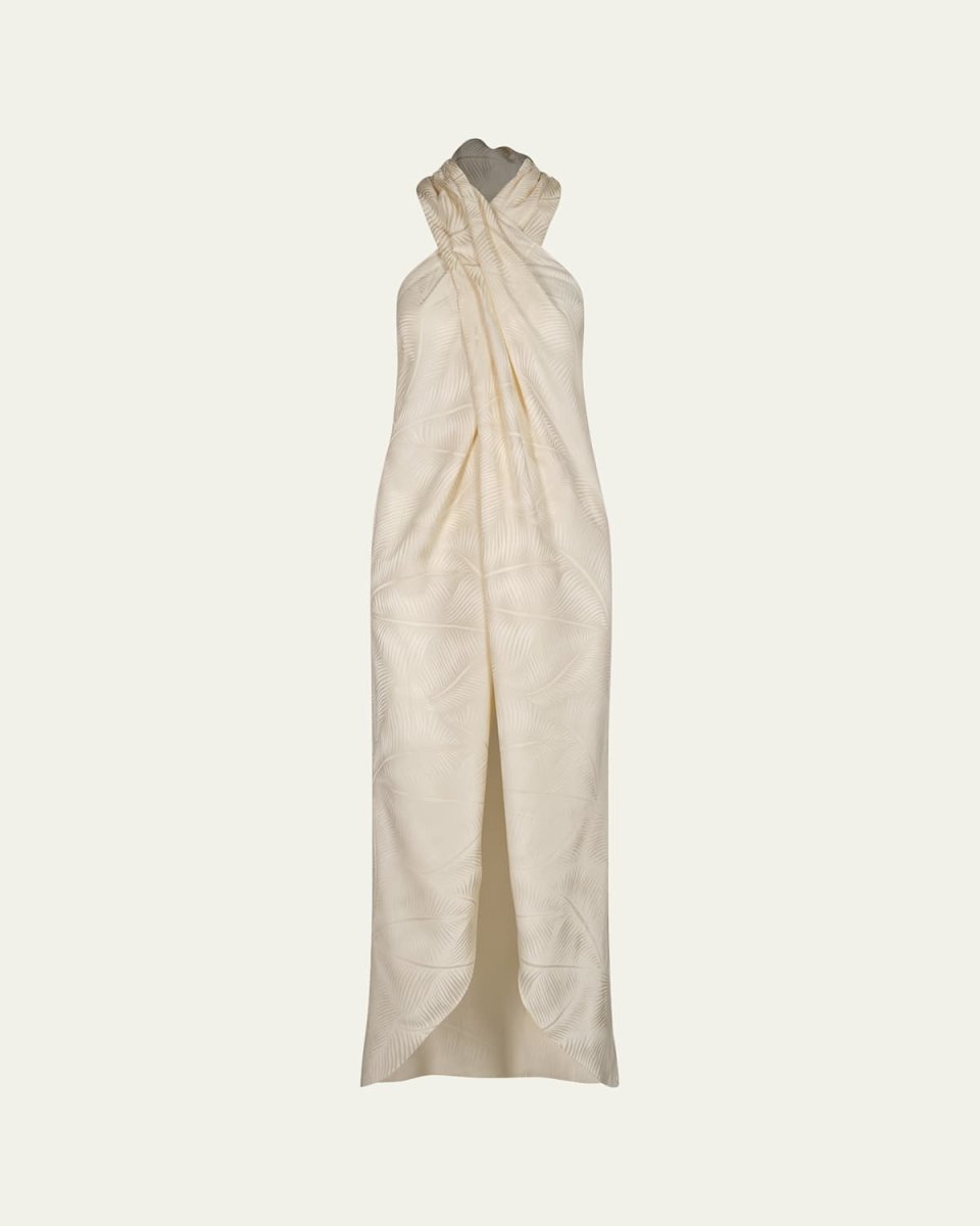 Silent Water Long Jacquard Halter Top
